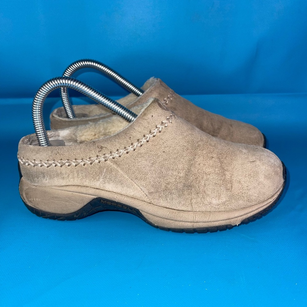 Merrell Encore Chill Stitch Natural Slip On Clogs Women's 6 J66318